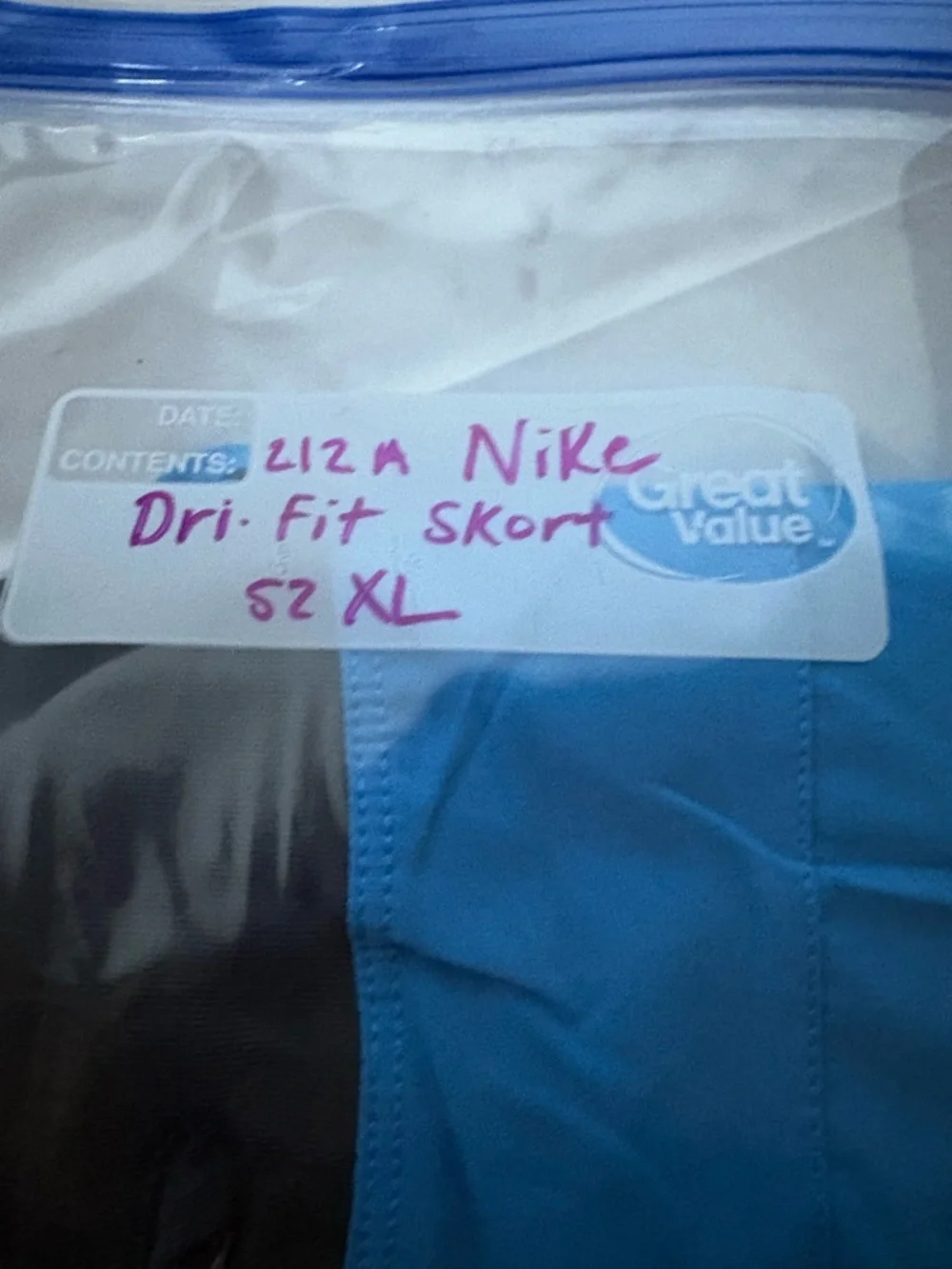 Nike Blue Athletic Skort with Black Waistband - Picture 9 of 9